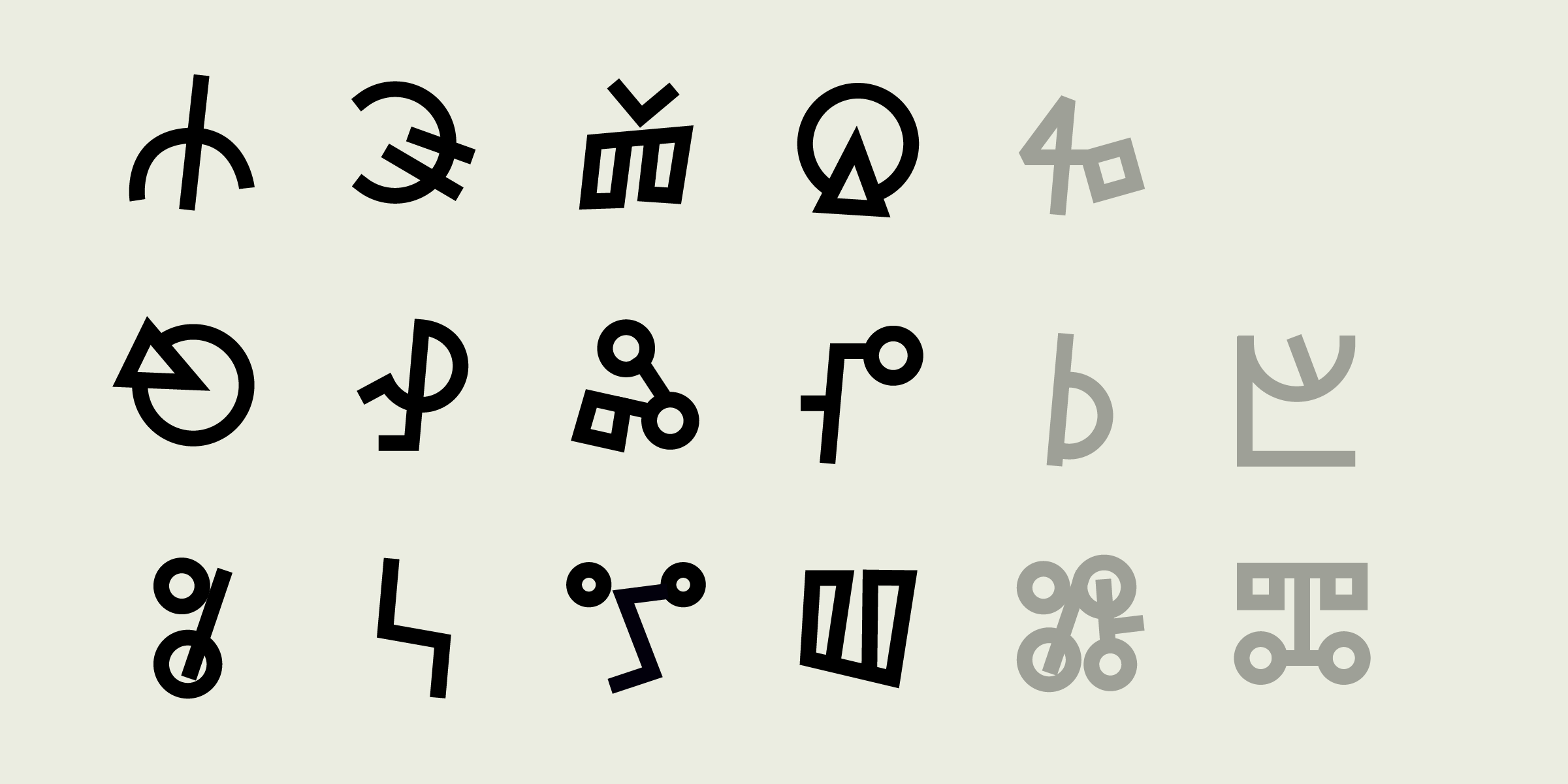 Avant Garde Glagolitic alphabet